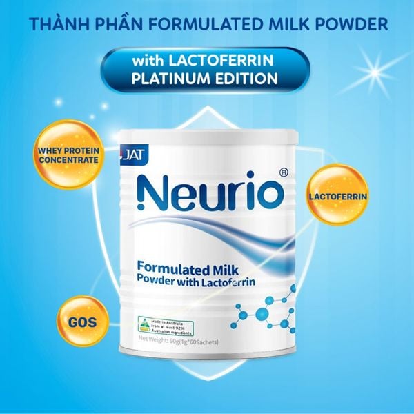 Neurio Sữa Bột Tăng Cường Khả Năng Miễn Dịch Milk Lactoferrin White 60g