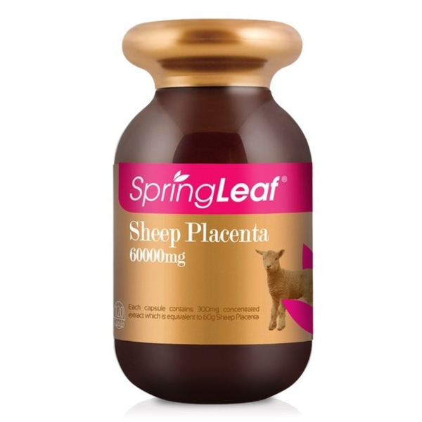 SpringLeaf Viên Uống Nhau Thai Cừu Sheep Placenta 60000mg 120 Viên