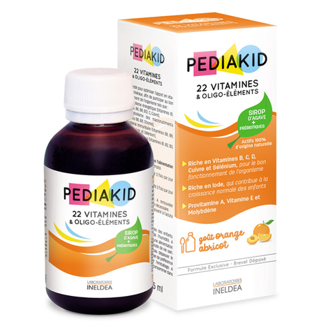 Pediakid Siro Bổ Sung Vitamin Cho Trẻ Từ 6 Tháng 22 Vitamines 125ml