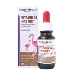 Healthy Care Siro Hỗ Trợ Tăng Chiều Cao Vitamin D3 + K2 MK7 Cho Bé 25ml