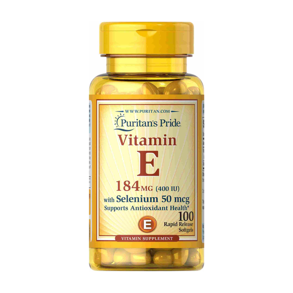 Puritan's Pride Viên Uống Dưỡng Ẩm Cho Da, Chống Lão Hóa Da Bổ Sung Vitamin E 400 IU 50/100 Viên