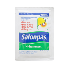 Salonpas Cao Dán Giảm Đau, Kháng Viêm Gói 10 Miếng