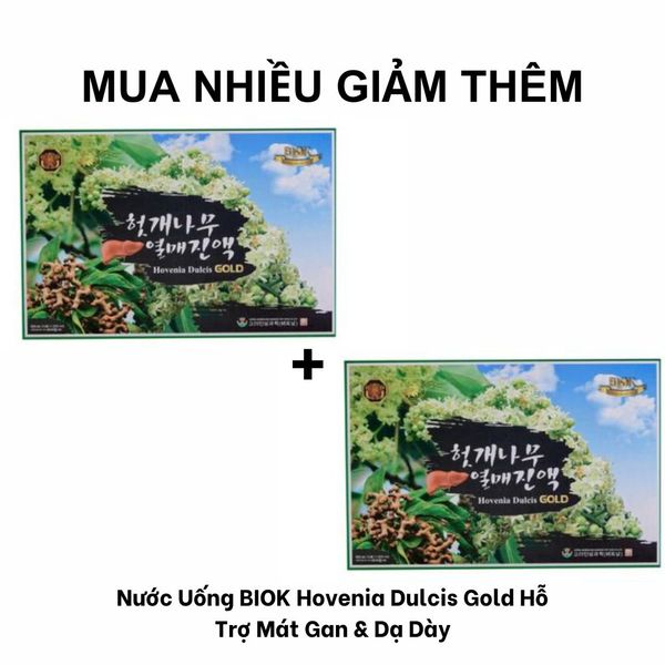 BIOK Nước Uống BIOK Hovenia Dulcis Gold Hỗ Trợ Mát Gan & Dạ Dày 100ml x 15 Gói