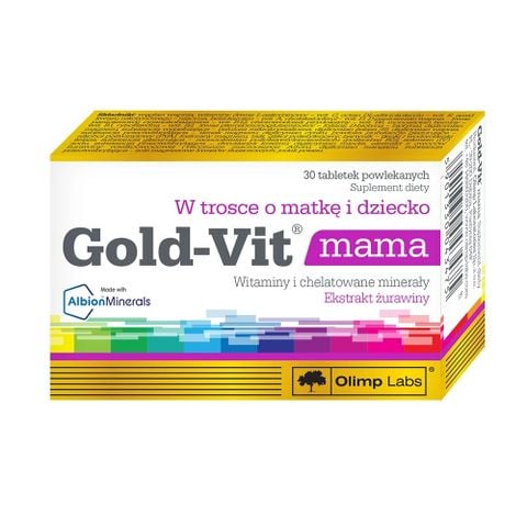 Olimp Labs Gold Vit Mama Vitamin Tổng Hợp Cho Bà Bầu & Mẹ Sau Sinh Hộp 30 Viên