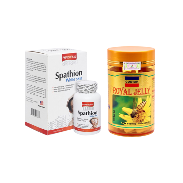 Combo Pharmekal Spathion Và Costar Sữa Ong Chúa Hỗ Trợ Đẹp Da, Trắng Da