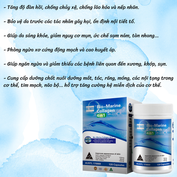 Costar Viên Uống Làm Đẹp Da Bio Marine Collagen 120 Viên