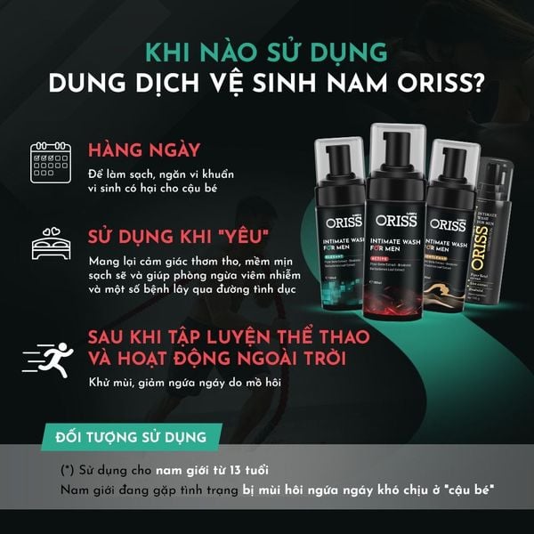 Oriss Dung Dịch Vệ Sinh Nam Hương Nước Hoa Chai 120ml
