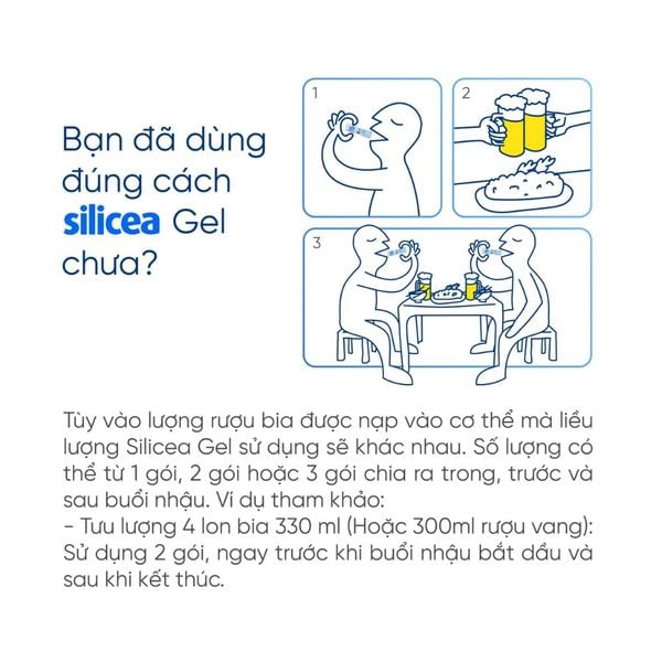 Silicea Gel Giảm Tác Dụng Phụ R.ượu B.ia, Trào Ngược Dạ Dày, Rối Loạn Tiêu Hóa Co Thắt Của Đức 30 Gói