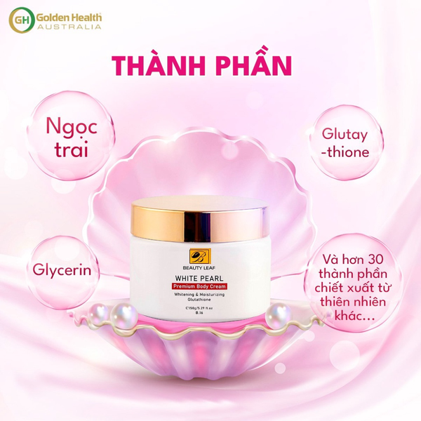 Beauty Leaf Kem Body Trắng Da Ngọc Trai White Pearl 150g