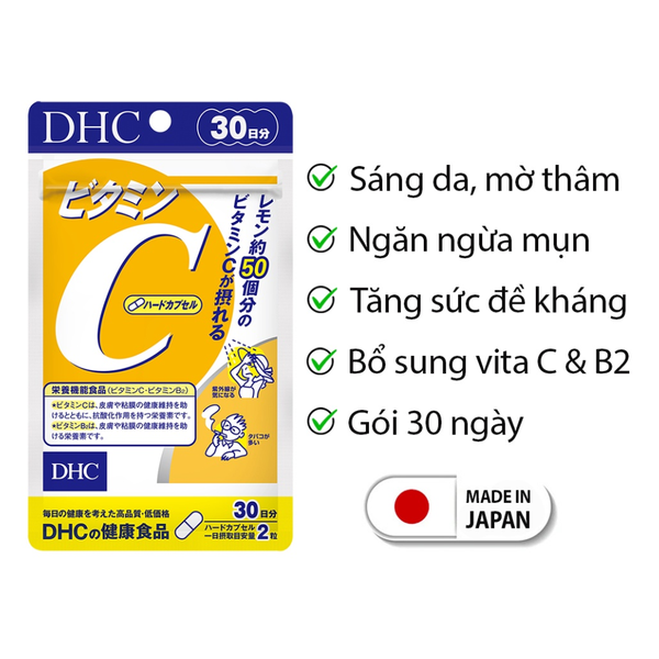 DHC Viên Uống Hỗ Trợ Bổ Sung Vitamin C 30 Ngày - Hạn Sử Dụng 30/06/2025