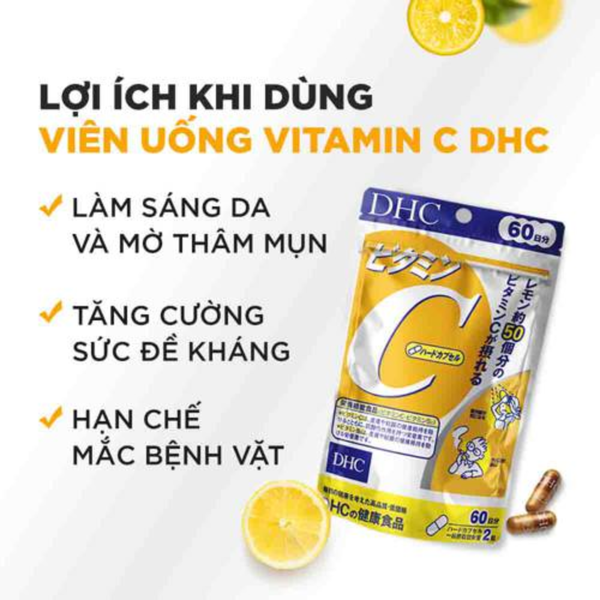 DHC Viên Uống Hỗ Trợ Bổ Sung Vitamin C 30 Ngày - Hạn Sử Dụng 30/06/2025