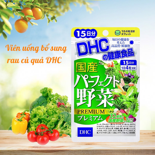 DHC Viên Uống Hỗ Trợ Bổ Sung 32 Loại Rau Củ Perfect Vegetable 15 Ngày