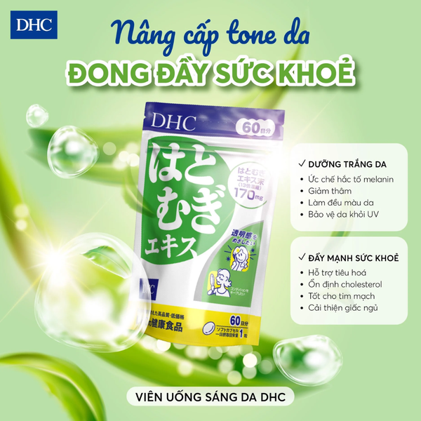 [HSD 31/10/2025] DHC Viên Uống Sáng Da Adlay Coix Extract 30 Ngày