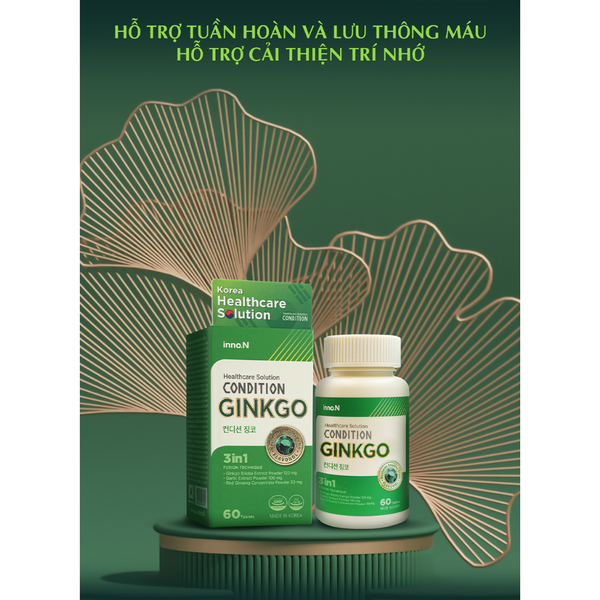 Inno.N Viên Uống Hỗ Trợ Não Và Tăng Cường Trí Nhớ Condition Ginkgo 60 Viên