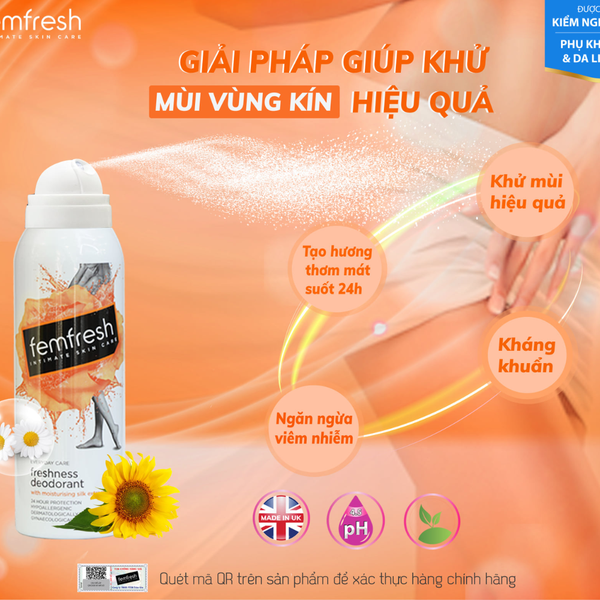 Femfresh Xịt Thơm Mát Vùng Kín Deodorant Spray 125ml