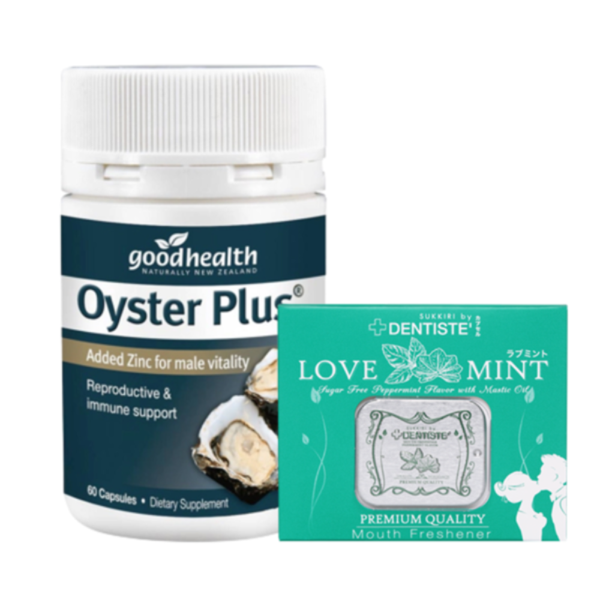 Combo Goodhealth Tinh Chất Hàu Oyster Plus 60 Viên, Kẹo Sinh Lý Love Mint 20 Viên