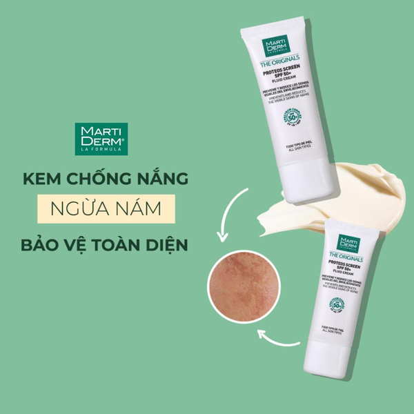 Kem Chống Nắng MartiDerm Phổ Rộng The Originals Proteos Screen SPF50+ Fluid Cream 40ml