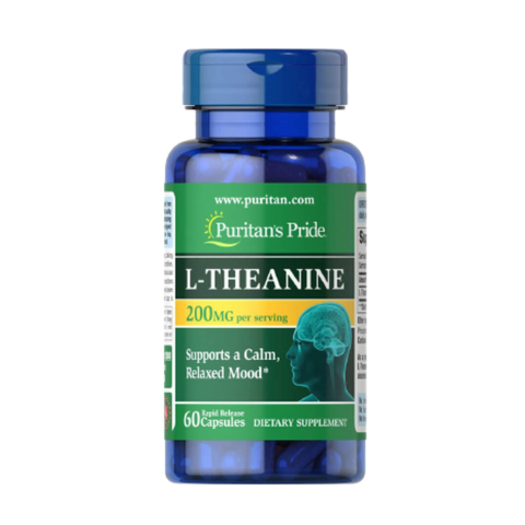 Puritan's Pride Viên Uống Bổ Não, Giảm Stress L-Theanine 200mg