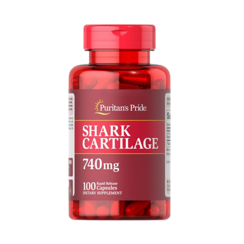 Puritan's Pride Viên Sụn Vi Cá Mập Phục Hồi Xương Khớp Shark Cartilage 740mg 100 Viên