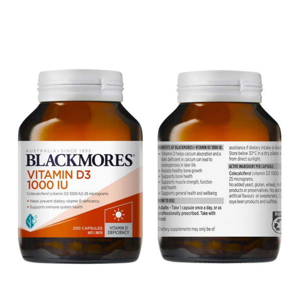 Blackmores Viên Bổ Sung Vitamin D3 1000IU 200 Viên