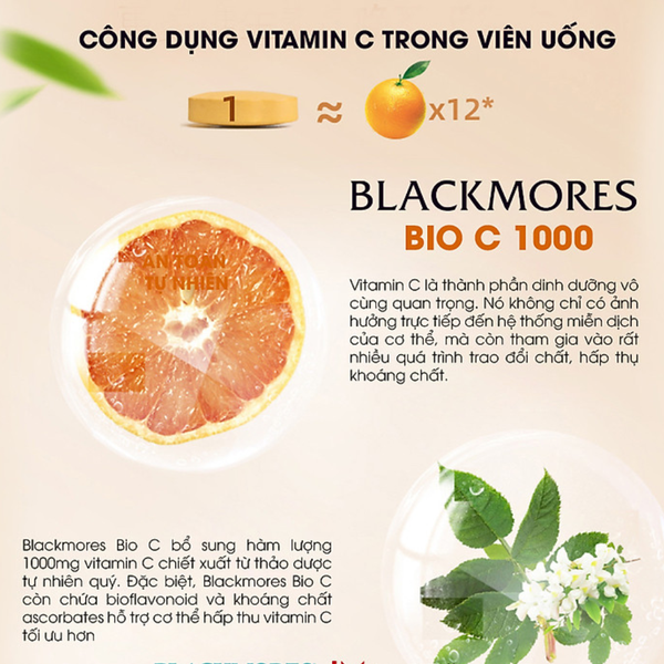 Blackmores Viên Uống Bổ Sung Vitamin C Bio C 1000mg 150 Viên