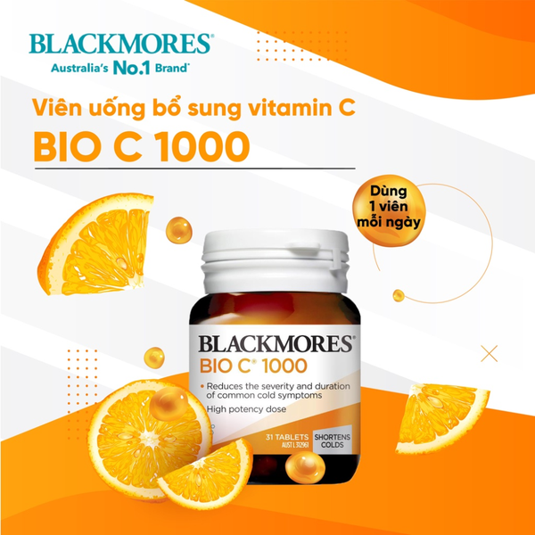 Blackmores Viên Uống Bổ Sung Vitamin C Bio C 1000mg 31 Viên