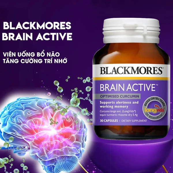 Blackmores Viên Uống Bổ Não Tăng Cường Trí Nhớ Brain Active 30 Viên