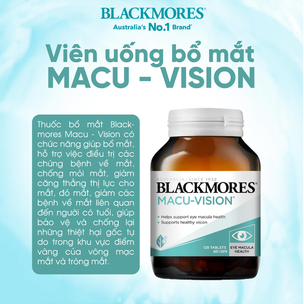 Blackmores Viên Uống Hỗ Trợ Thị Lực Macu-Vision