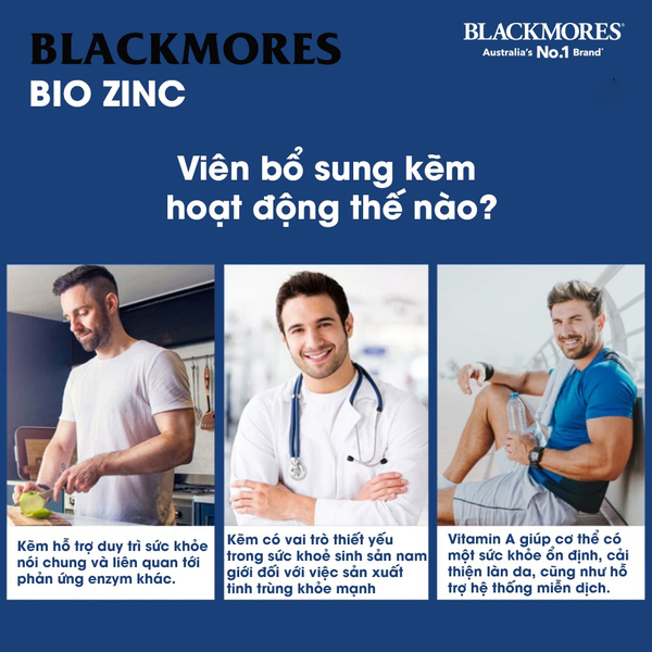 Blackmores Zinc Viên Uống Bổ Sung Kẽm Tự Nhiên Làm Đẹp Da 168 Viên