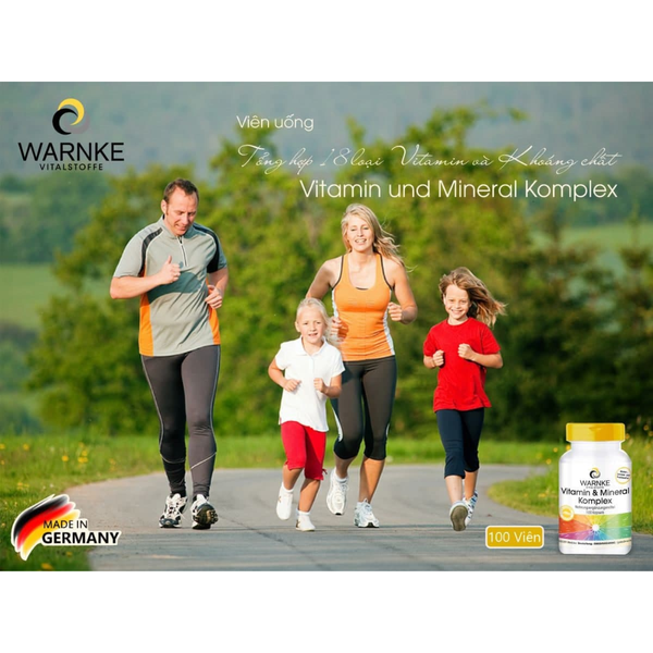 Warnke Viên Uống Tổng Hợp Vitamin, Khoáng Chất Vitamin & Mineral Komplex 100 Viên