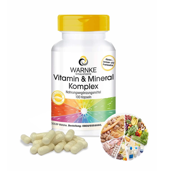 Warnke Viên Uống Tổng Hợp Vitamin, Khoáng Chất Vitamin & Mineral Komplex 100 Viên