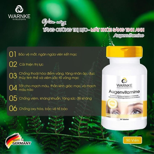 Warnke Viên Uống Bổ Mắt Augenvitamine 90 Viên