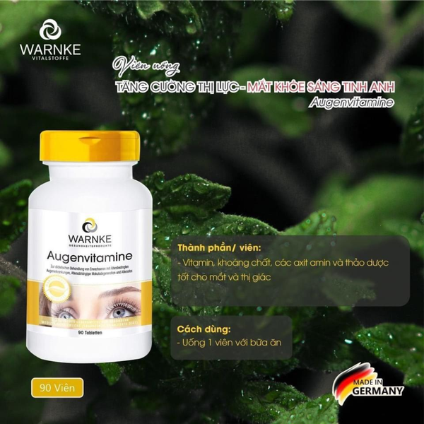 Warnke Viên Uống Bổ Mắt Augenvitamine 90 Viên