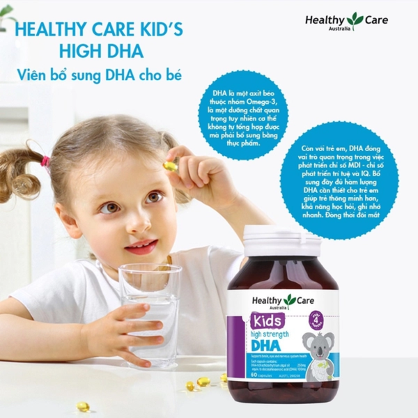 Combo Giúp Bé Cao Lớn Thông Minh - Healthy Care Bổ Sung Canxi, DHA Cho Trẻ