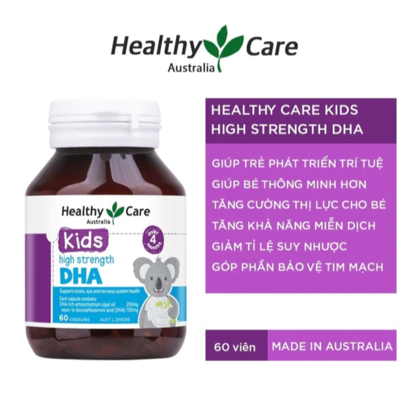 Combo Giúp Bé Cao Lớn Thông Minh - Healthy Care Bổ Sung Canxi, DHA Cho Trẻ