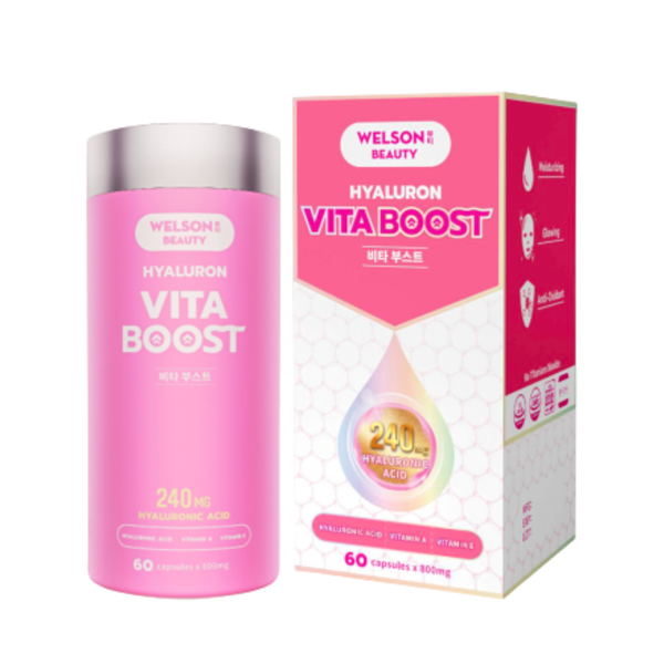 Welson Beauty Viên Uống Cấp Ẩm Đẹp Da Hyaluron Vita Boost 240mg 60 Viên