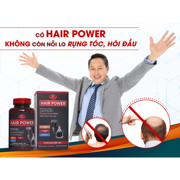 Olympian Labs Viên Uống Kích Thích Mọc Tóc Hair Power 40 Viên