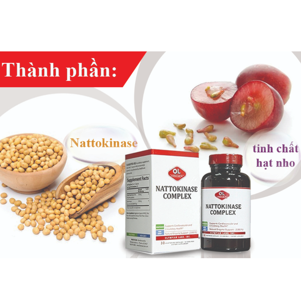 Olympian Labs Viên Uống Hỗ Trợ Giảm Tai Biến Mạch Máu Não Nattokinase Complex 30 Viên