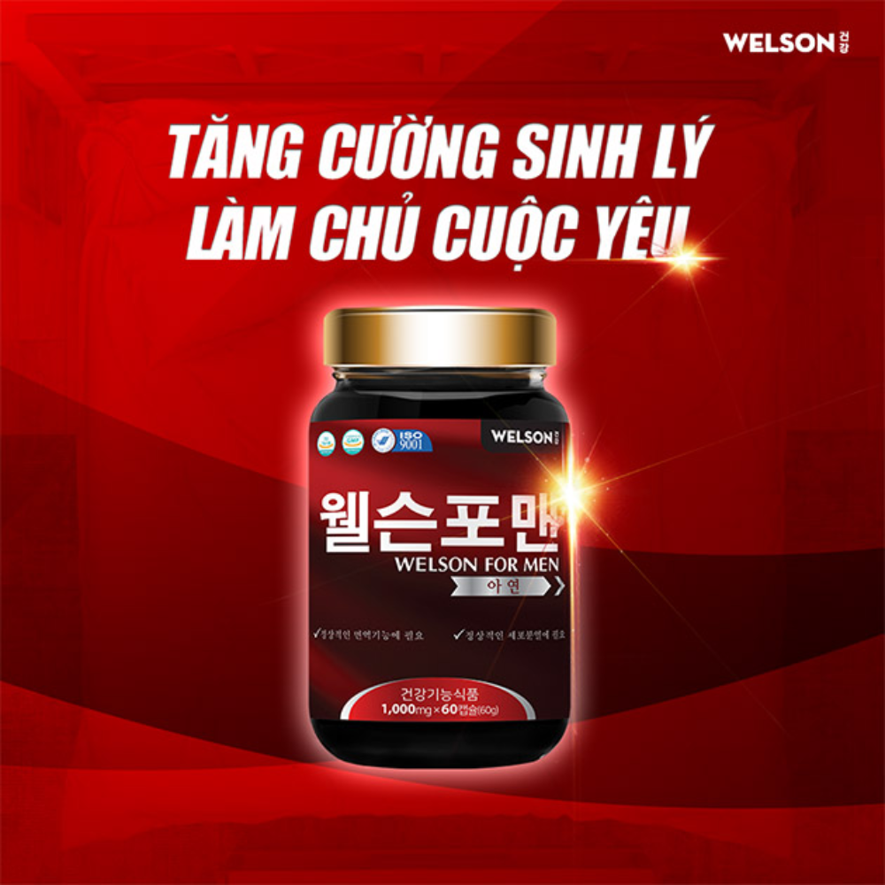 viên uống hỗ trợ tăng cường sinh lý nam Testosterone Welson For Men