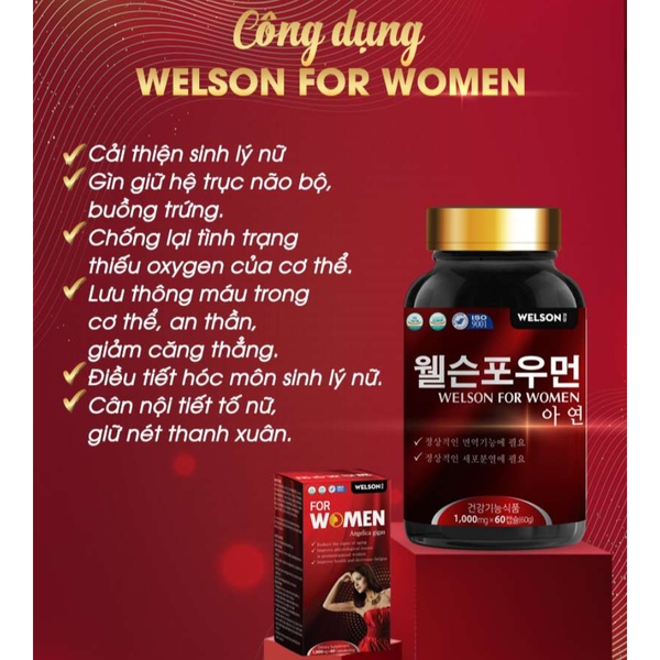 Welson Viên Uống Điều Hòa Nội Tiết Tố Nữ For Women 60 Viên