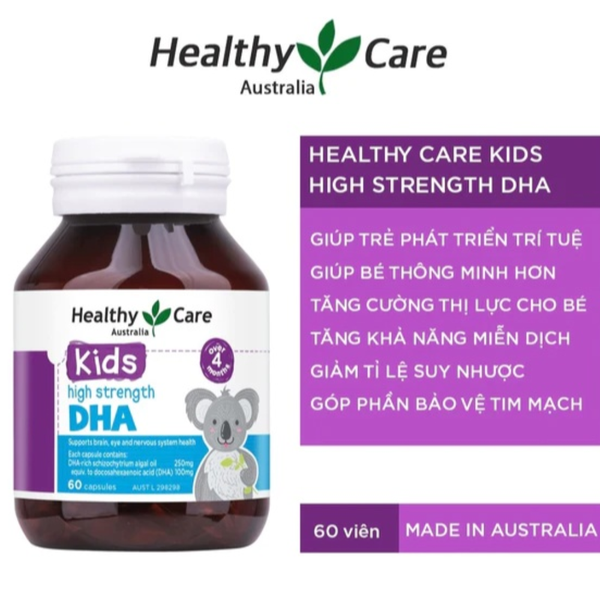 Healthy Care Viên Bổ Sung DHA Cho Trẻ Từ 4 Tháng Tuổi 60 Viên