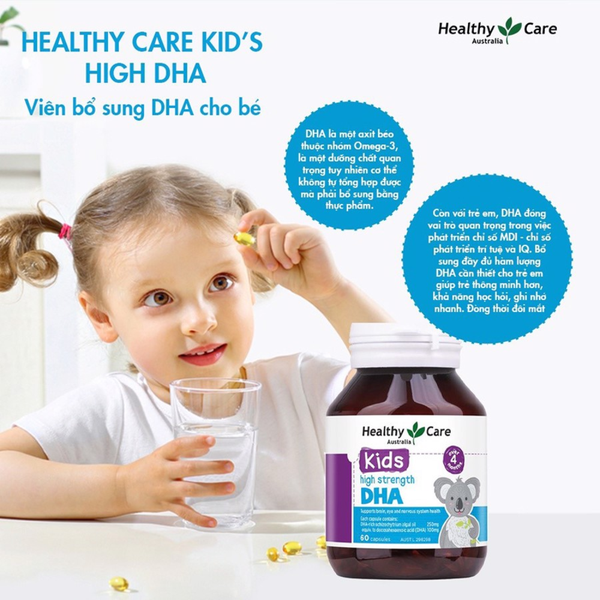 Healthy Care Viên Bổ Sung DHA Cho Trẻ Từ 4 Tháng Tuổi 60 Viên