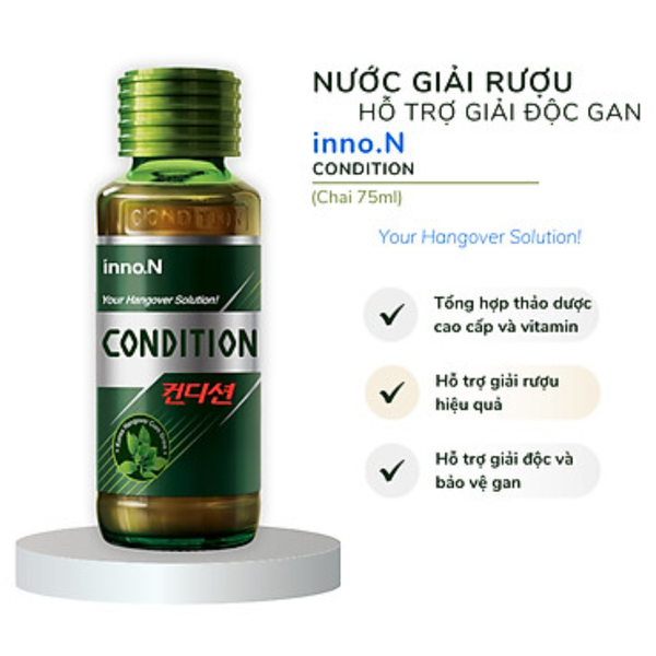 Inno.N Nước Hỗ Trợ Giải Rượu, Giải Độc, Tăng Cường Chức Năng Gan Condition 10 Chai