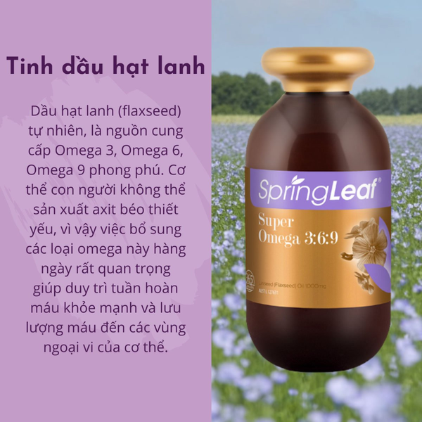 SpringLeaf Viên Uống Dầu Cá 3-6-9 Bổ Sung Omega 369 Thực Vật