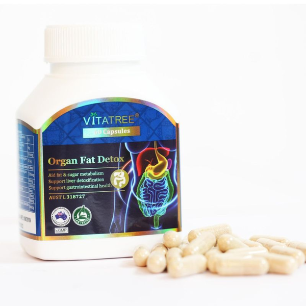 Vitatree Viên Uống Hỗ Trợ Thải Độc Mỡ Nội Tạng Organ Fat Detox 60 Viên