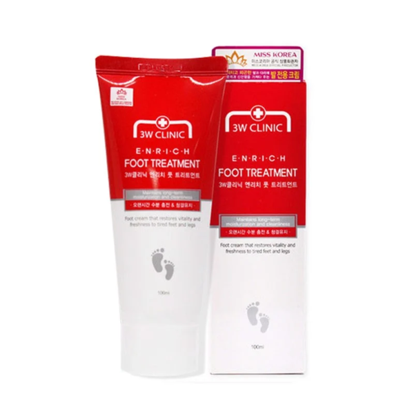 3W Clinic Kem Dưỡng Phục Hồi Da Chân Enrich Foot Treatment 100ml