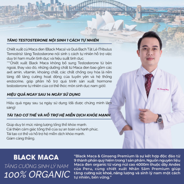 Acaci Labs Viên Uống 9in1 Hỗ Trợ Phái Mạnh Black Maca & Ginseng Premium 45 Viên - Chính Hãng