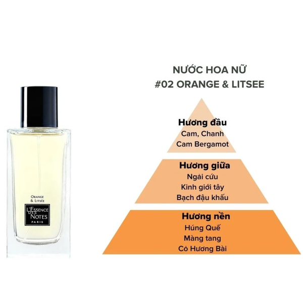 L'Essence des Notes Nước Hoa Pháp EDP Mùi Orange & Litsee 100ml