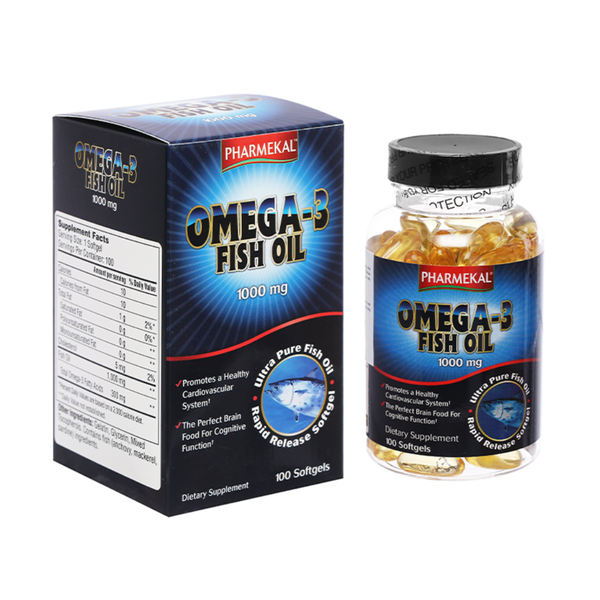 Pharmekal Viên Uống Dầu Cá Omega 3 Fish Oil 1000mg 100 Viên