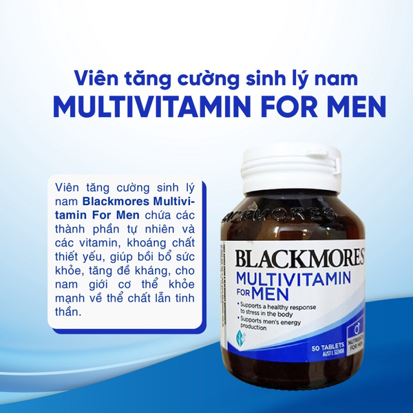 Blackmores Viên Uống Hỗ Trợ Tăng Cường Sinh Lý Multivitamins For Men 50 Viên